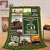 Tractor Blanket Soft Plush Fleece Farm Truck Throw Blankets Cozy Fuzzy Tractor Stuff Bedding Car Gifts for Women Girls Boys Kids Adults 40"X50"
