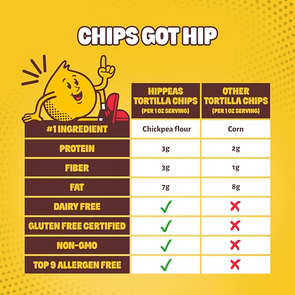 HIPPEAS CHIPS TORTILLA NACHO VBS 5 OZ