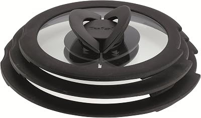 Tefal Ingenio L9931012 3 Piece Glass Lids 18-18-20 Black