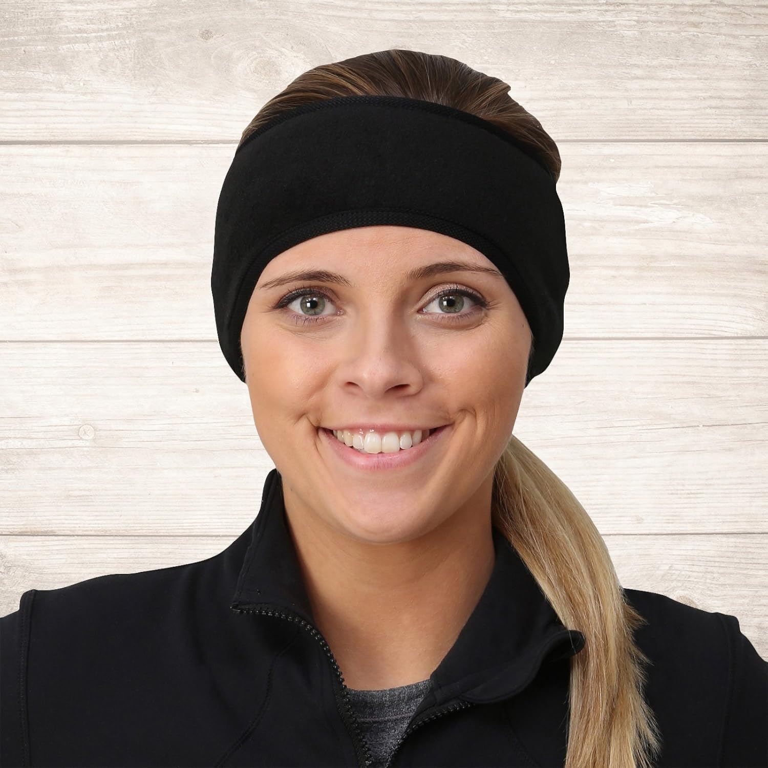 TrailHeads Women’s Ponytail Headband – Black/Black: Sports & Outdoors