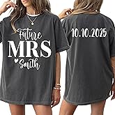 Personalized Future Mrs. T-Shirts, Customized Bride to Be Shirt for Women