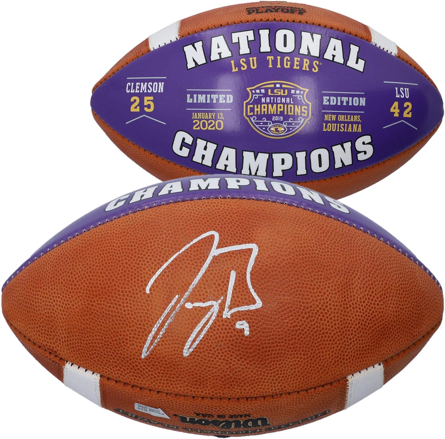 lsu autographed football