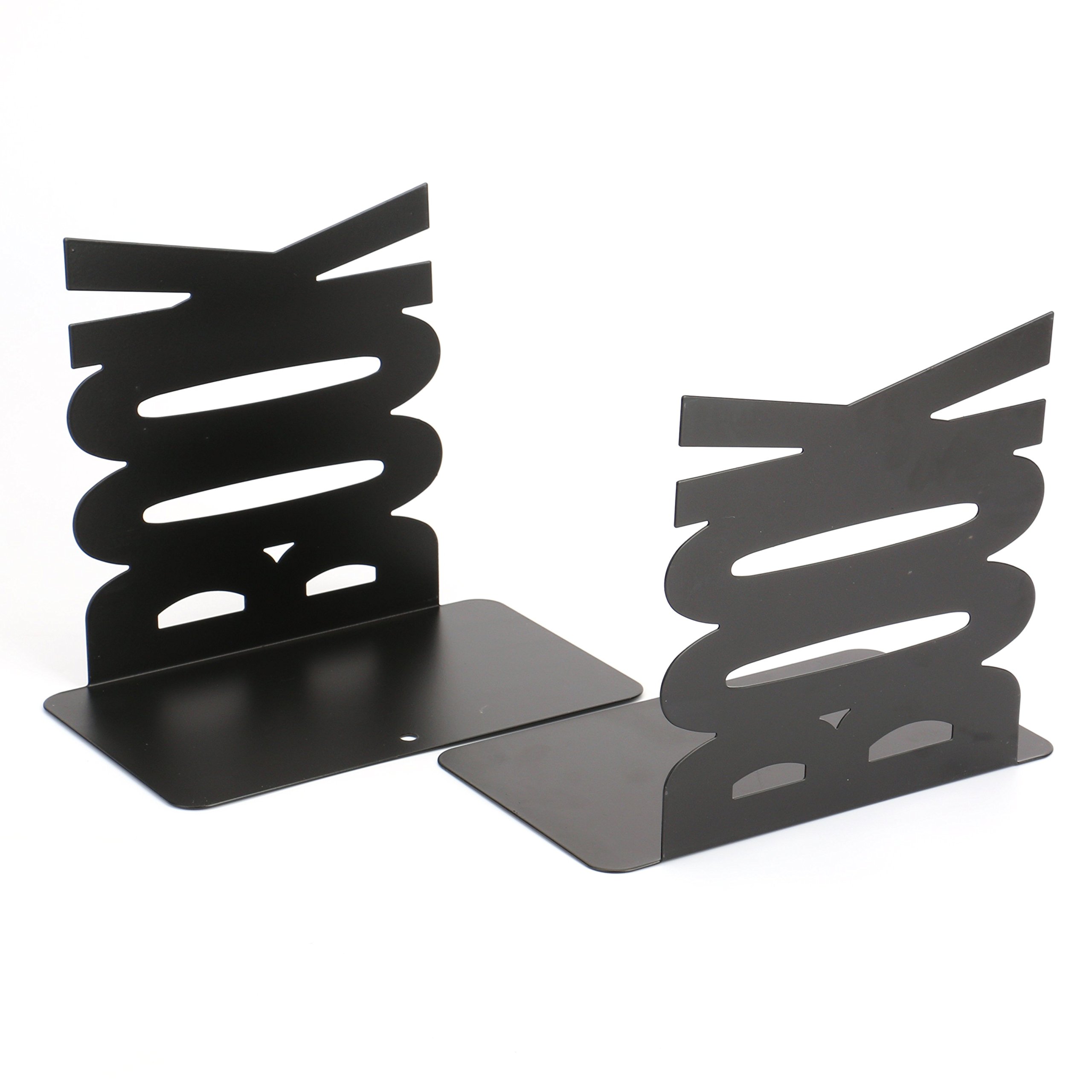 Fasmov Book Bookends Nonskid Art Bookends,1 Pair (Black) Buy Online in