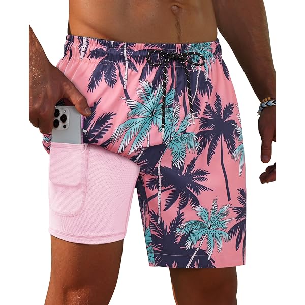 BAÑADOR HOMBRE ESTAMPADO BICOLOR. CINTURA AJUSTABLE CON CORDÓN. BOLSILLOS LATERALES Y TRASERO. TEJIDO FAST DRY