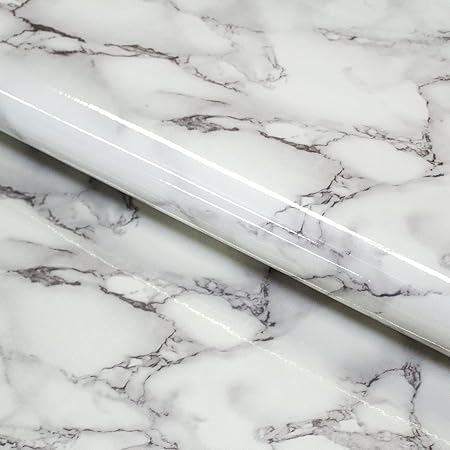 Craftopia Marble Contact Paper Granite Gray White Roll Self