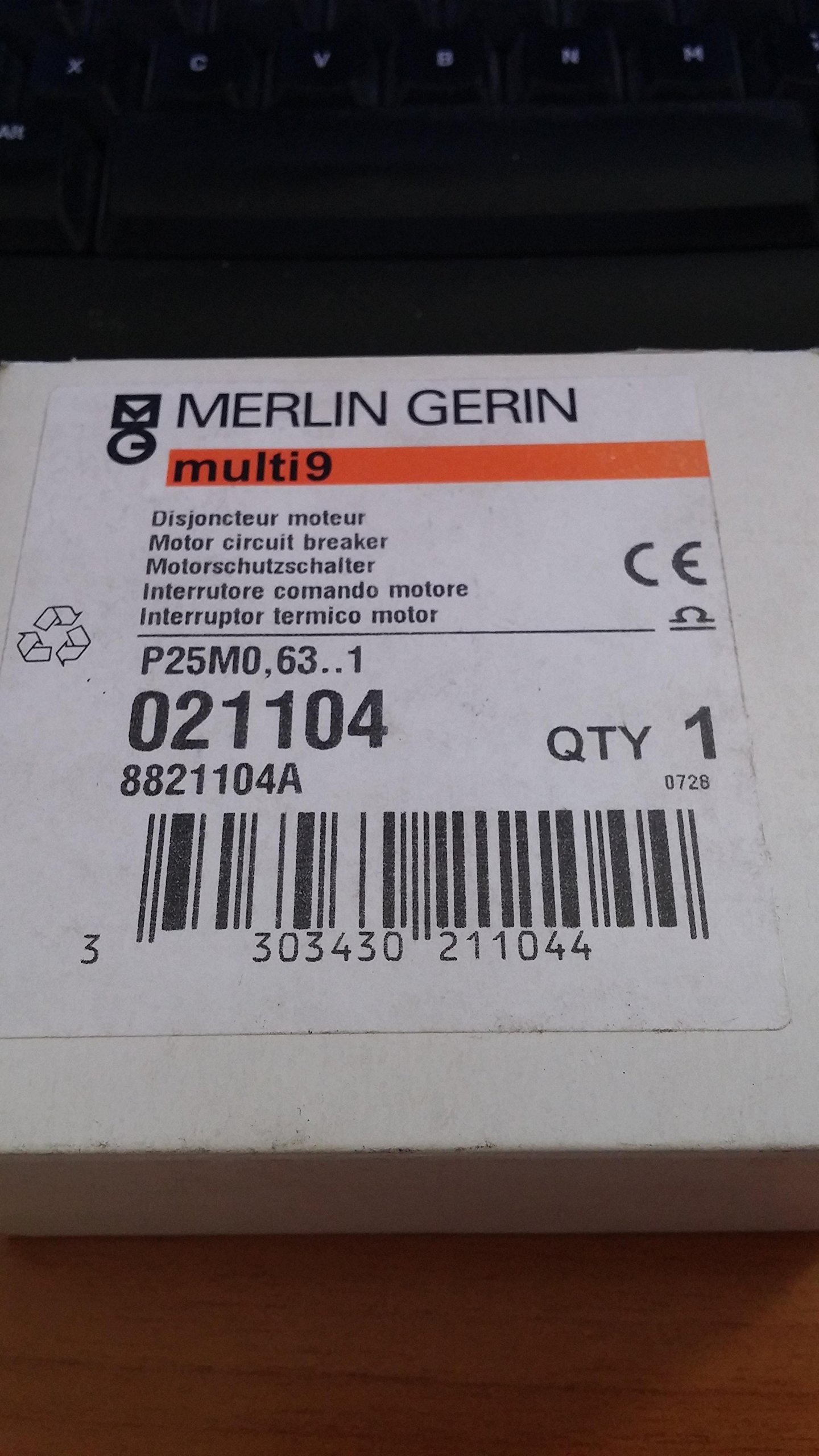 Schneider Electric 21104 guardamotor P25 M 1 A, 3 P 3d, Unit of Disconnection termomagnética
