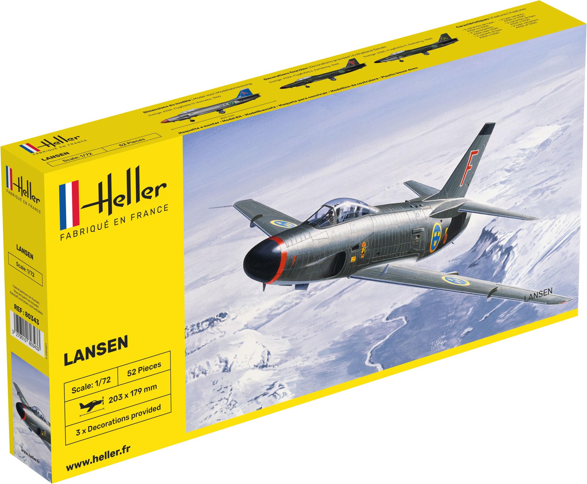 Heller 1:72 - SAAB 32 Lansen