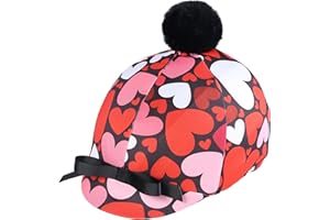 Harrison Howard Equestrian Riding Helmet Cover with Cute Bow Cover ONLY, Helmet NOT Included