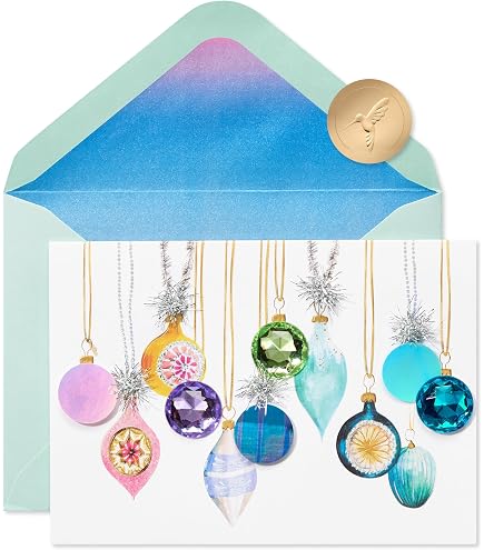 Papyrus Weihnachtskarte ‚Wonderful People Like You‘ – Mit Goldfolie & Edelsteinen, Premium-Grußkarte