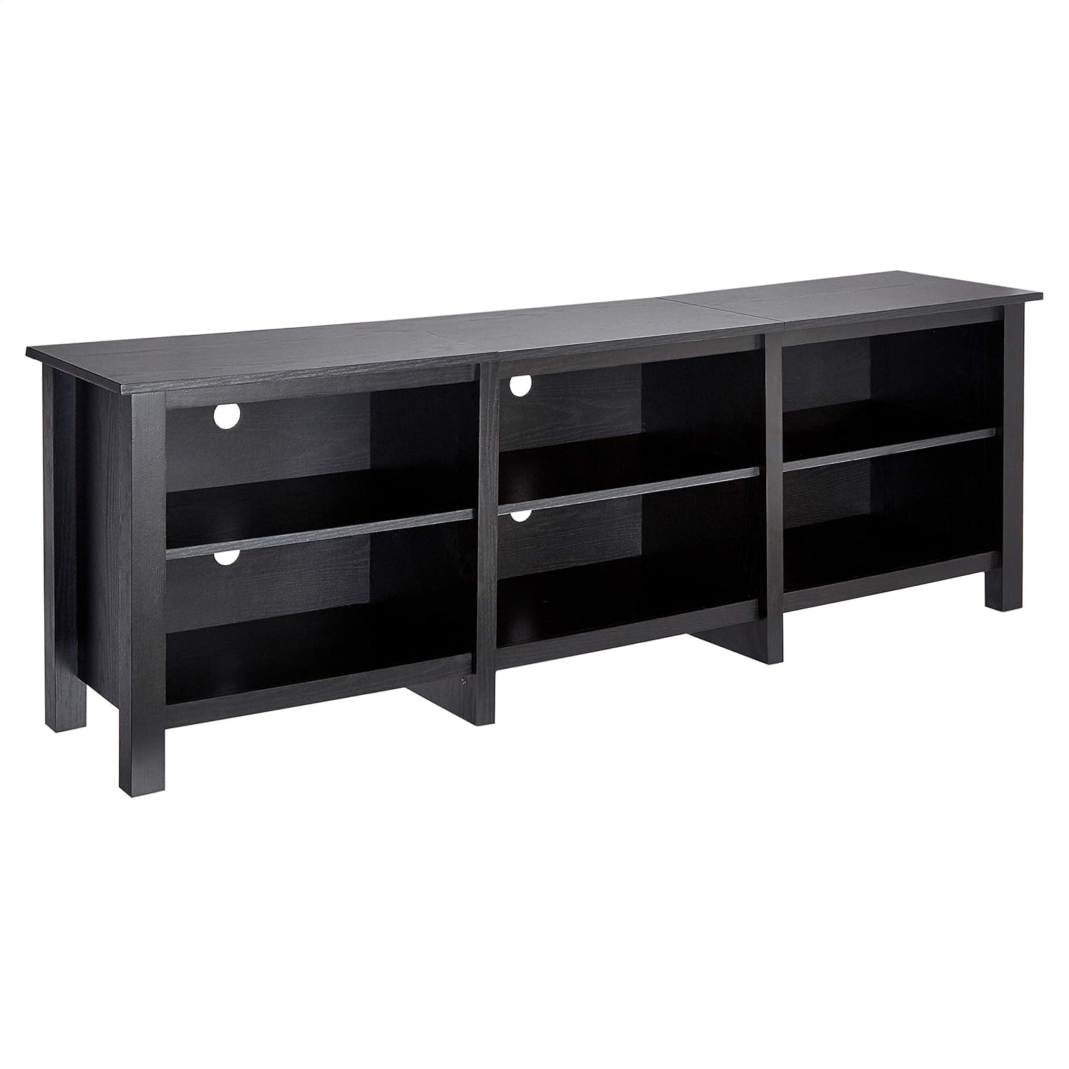 Rockpoint 70inch Black TV Stand Console with Three Parts