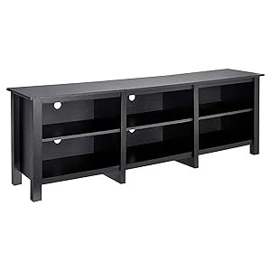 Rockpoint 70inch Black TV Stand Console with Three Parts