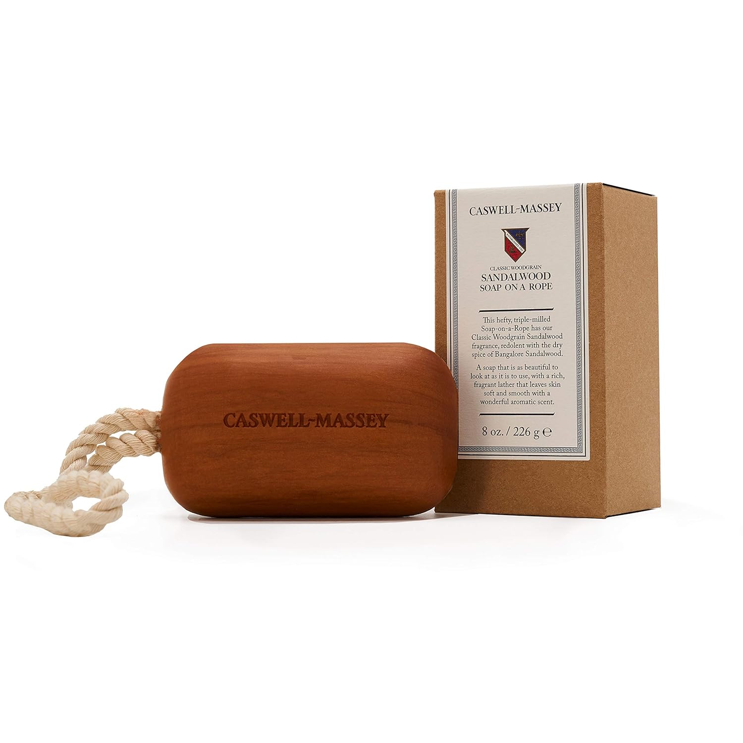 Caswell-Massey Triple Milled Luxury Bath Soap Woodgrain Boxed Set, Sandalwood Fragrance, 3 Count per box of 5.8 Ounce each : Beauty