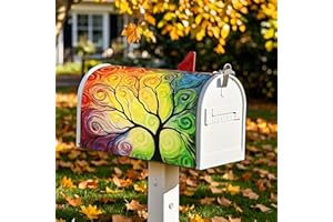 Xeerrfan Printed Magnetc Mailbox Covers, 21" x 18" Standard Size Mailbox Covers Waterproof Weather-Proof, Protective Post Box Wrap Cover Ourdoor Garden Yard Home Decor (Life of Tree)