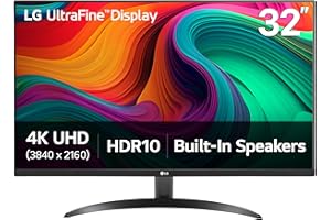 LG 32UR500K-B Ultrafine 32-inch 4K UHD Monitor HDR10, OnScreen Control, Reader Mode, Flicker Safe, Borderless Design, HDMIx2 