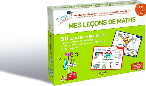 Download Mes leçons de maths CP, CE1, CE2: 50 cartes mentales pour comprendre facilement la numérotation, le calcul, la géométrie et les mesure. 1 livret explicatif PDF
