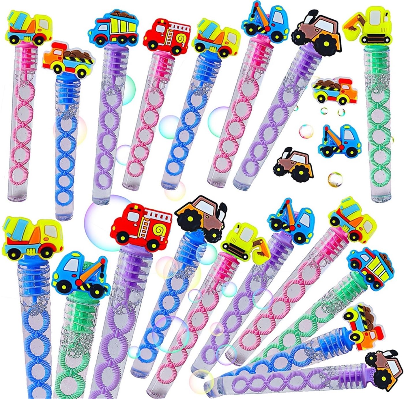 Photo 1 of 24 Packs Mini Bulk Engineering Car Bubble Wands for School Beach Pool Theme Summer Party Supplies