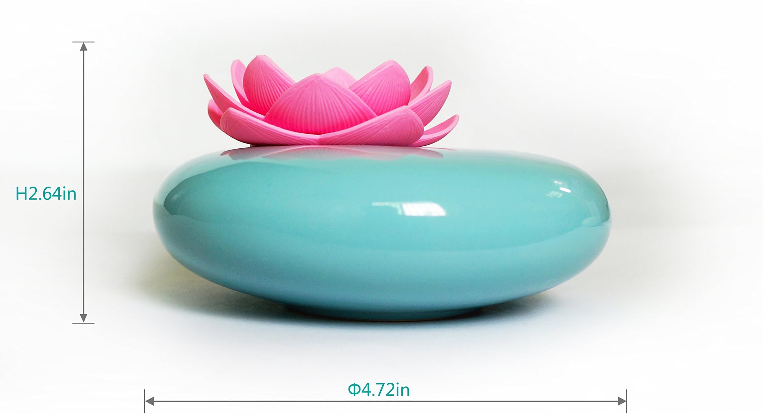 Wankaku aesthetic ceramic aroma essential oil diffuser and humidifier, cool mist air purifier, auto shut-off function, ideal companion for sleeping, reading, meditation, massaging etc(blue + pink)