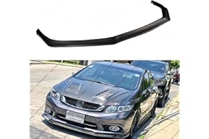 WheelX 3Pcs Front Bumper Lip Compatible with 2013-2015 Honda Civic, JDM CS Style Air Dam Lower Chin Spoiler Splitter Fit for 13-15 Sedan, Protection Body Kit (Matte Black)