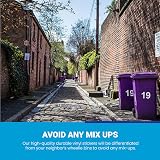 Rubigo 3 x Bin Numbers for Wheelie Bins 0-99 A-D 17.5cm Weatherproof Vinyl view 3