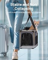 pecute Cat Carrier Airline Approved Extra Stable Handbag Grey view 2