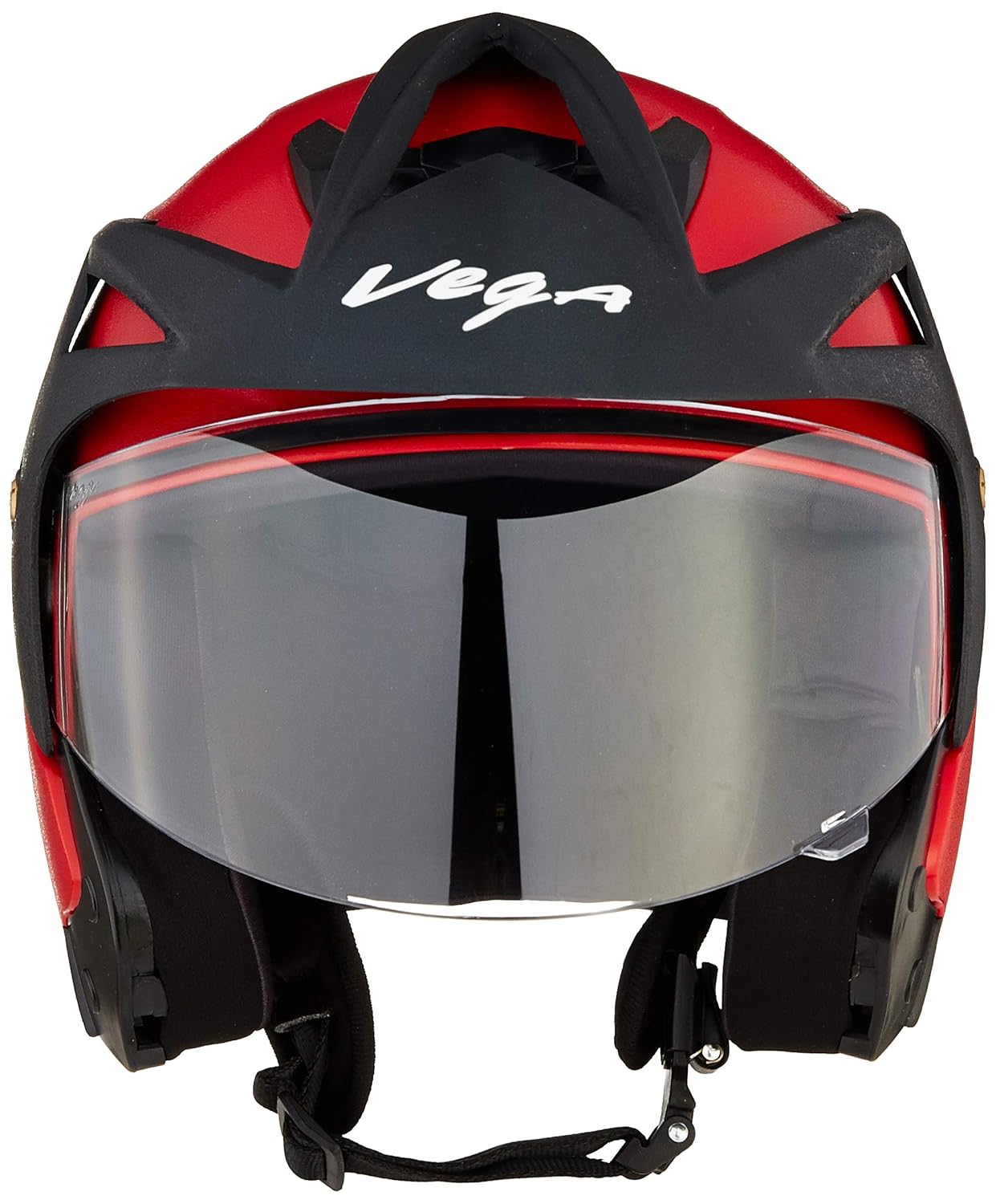 Red Color Vega Crux Open Face Helmet in India