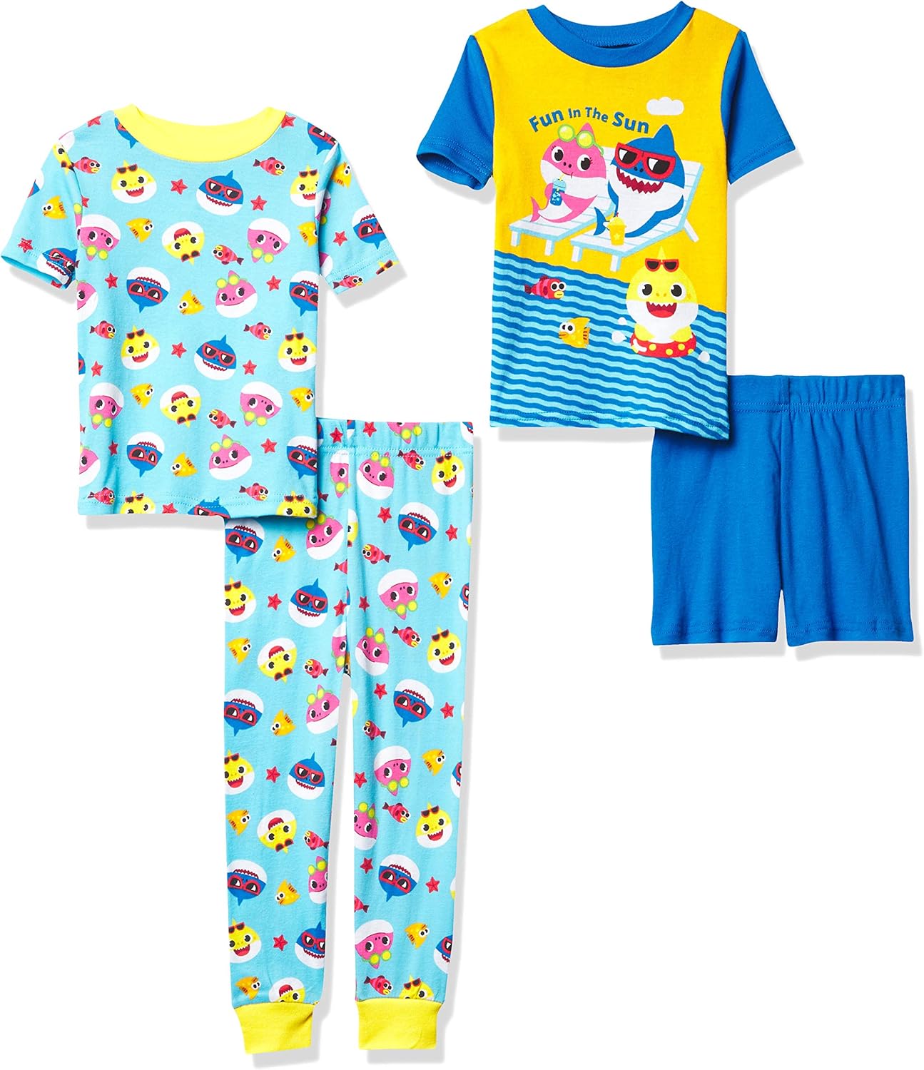 Baby Shark Boys 4Piece Cotton Pajama Set Amazon.ca Clothing