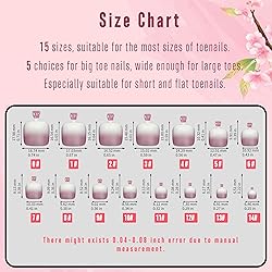 NOVO OVO Fake Toe Nail Tips Press on, French Tip