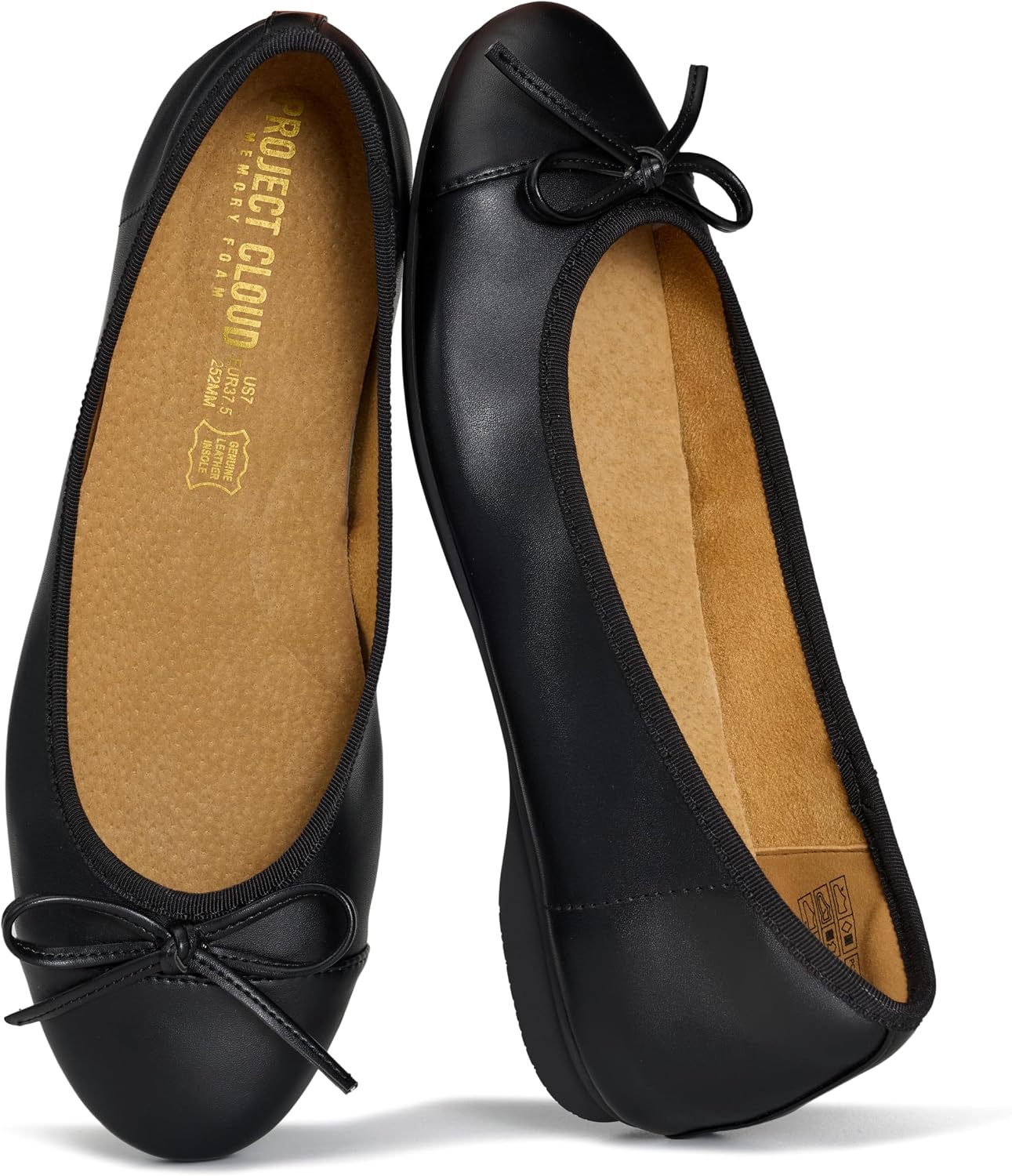Project Cloud Ballet Flats for Women Shoes - Eco-Crafted with Memory Foam Insole Lightweight Mary Jane Flats - Non-Slip and Comfortable Womens Shoes (Ashley)
