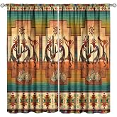 FengMingRui Southwestern Aztec Curtains Abstract Native Tribal Country Farmhouse Window Treatment for Living Room Bedroom Kitchen Home Decor Window Drapes 42" W X 45" L