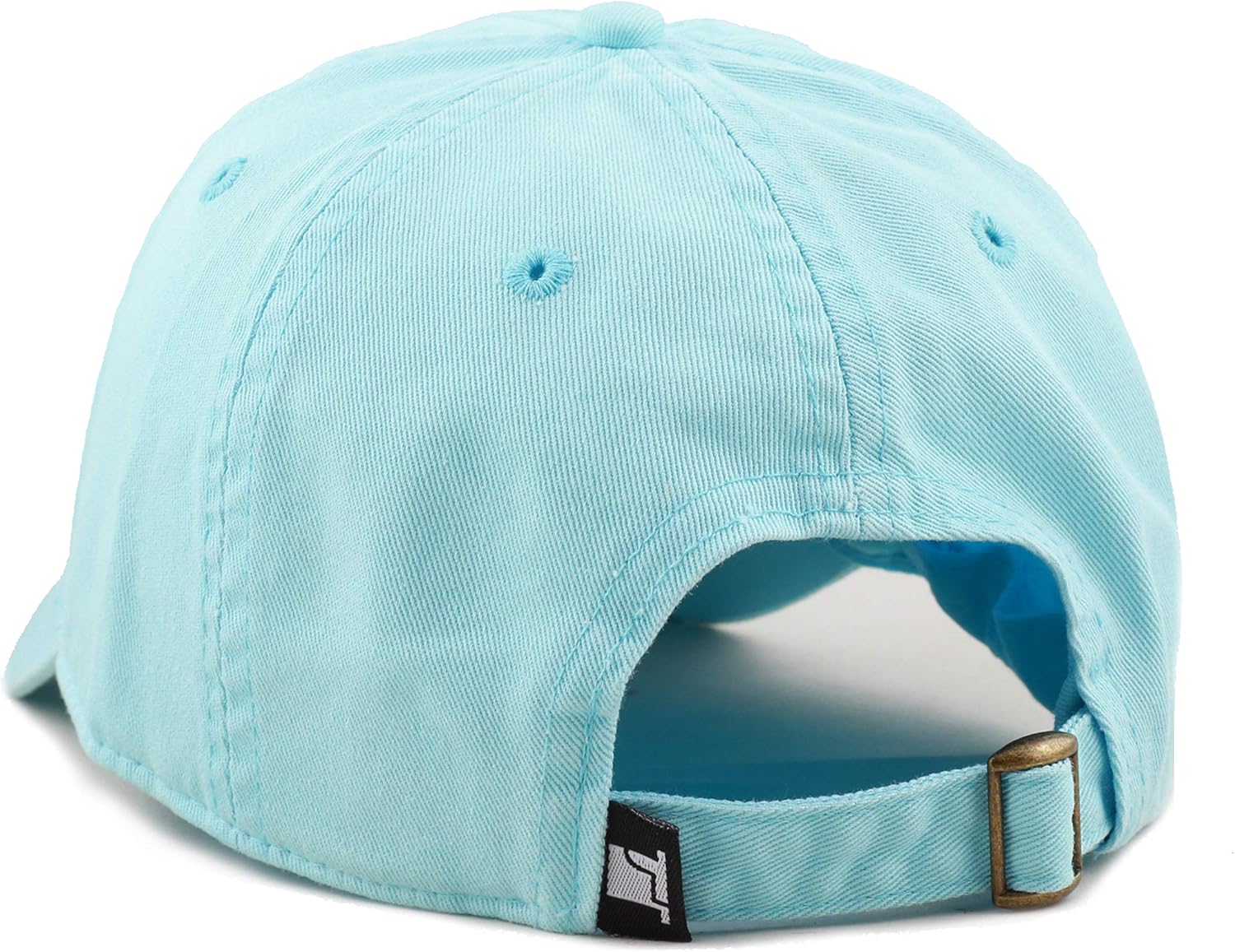 The Hat Depot Unisex Blank Washed Low Profile Cotton and Denim Baseball Cap Hat (Aqua) at  Men’s Clothing store