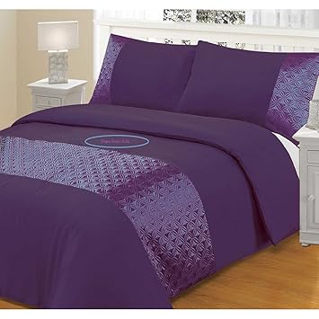 Amazon.com: Ellipse Quilted Panel Stitched Design Duvet/Quilt Cover ...