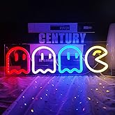 Game Neon Signs Ghost Neon Lights Led Sign Retro Decor Arcade for Game Room Decor with USB/Swicth Led Wall Sign Neon Sign for Bedroom Kids Room Bar Halloween Party Christmas 16''x 6''