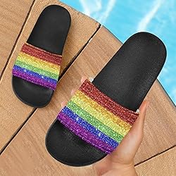 Howilath EVA Single Band Slide Sandals, Rainbow