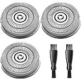 RMS8101 Blades for Men's Electric Shaver RMS7109, 3PCS RMS8101 Replacement Blades, 2 Cleaning Brush