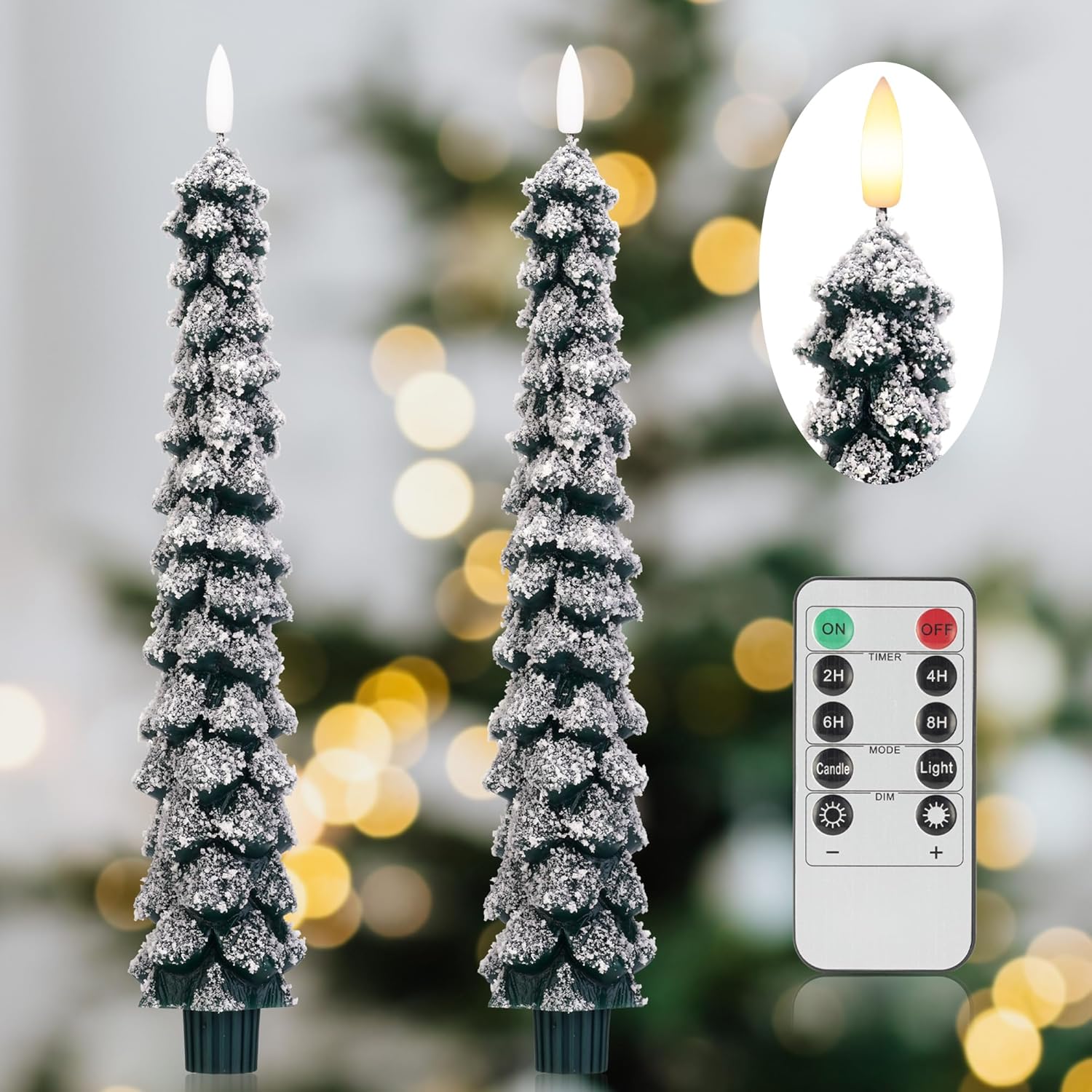 Lighting - AFINETH Christmas Tree Candles with 3D Wick, 11.4