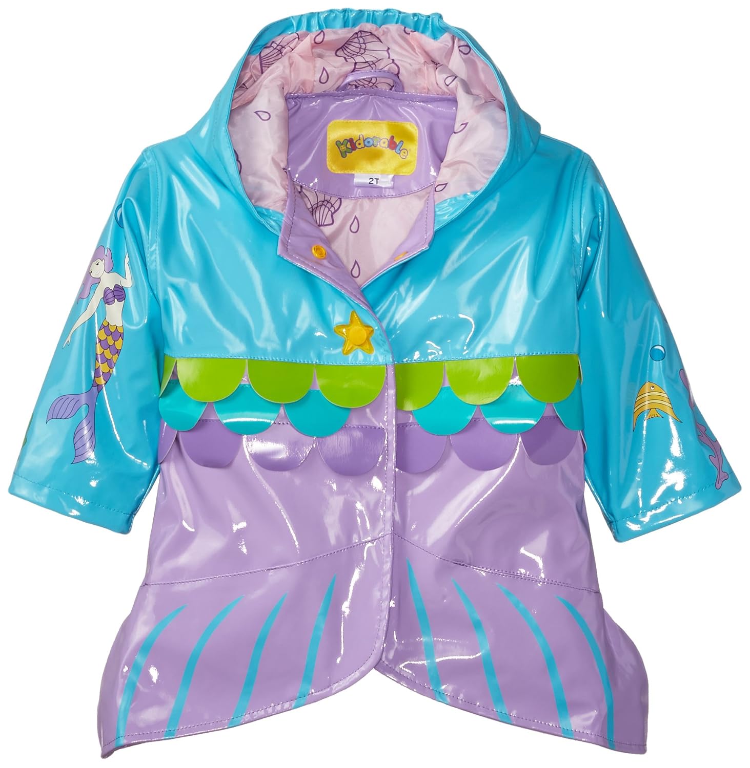 Kidorable Little Girls' MermaidAll Weather Waterproof Coat