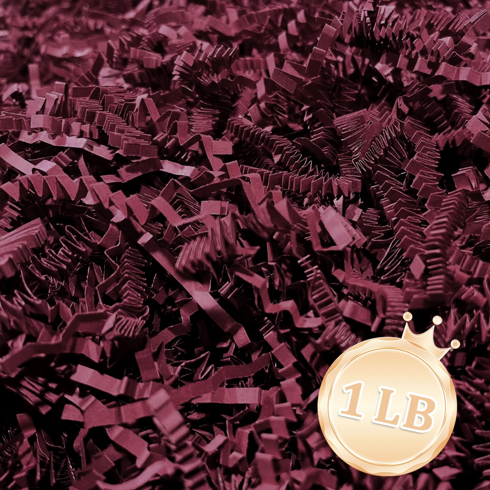 Photo 1 of 1 LB Burgundy Crinkle Cut Paper Shred Filler Great for Gift Wrapping, Burgundy Basket Fillers, Birthday, Gift Wrapping, Anniversary, Halloween Thanksgiving Christmas Party Decor Filling Supplies