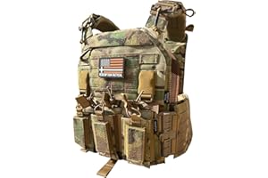 REDEMPTION TACTICAL Redemption Crusader 2.0 Molle Quick Release Buckles Airsoft Vest With Adjustable Size Sides And Triple Pouch