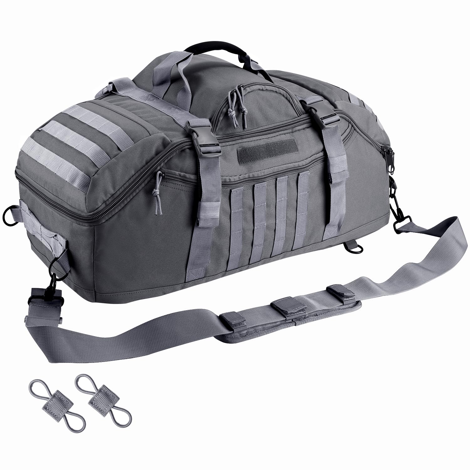 Photo 1 of Hannibal Tactical 65L Large Duffle Bag, 3-in-1 Tactical Backpack MOLLE Pack for Sports, Gym, Outdoor, Grey