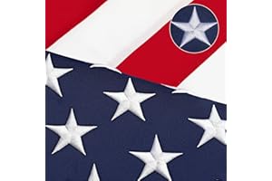 MERYNDOU American Flag 3x5 FT for Outside - TearProof & Fade-Resistant USA Flag, Embroidered Stars, Sewn Stripes, Brass Grommets, UV & Weather-Resistant Spun Polyester, Perfect for High Winds & 4th of July