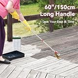 PIMEKOY 60 in Decking Brush Set with 6 in Long Handle and 3 in Brush view 3