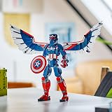 LEGO Marvel Captain America Construction Figure 76296 with Shield Drone view 4