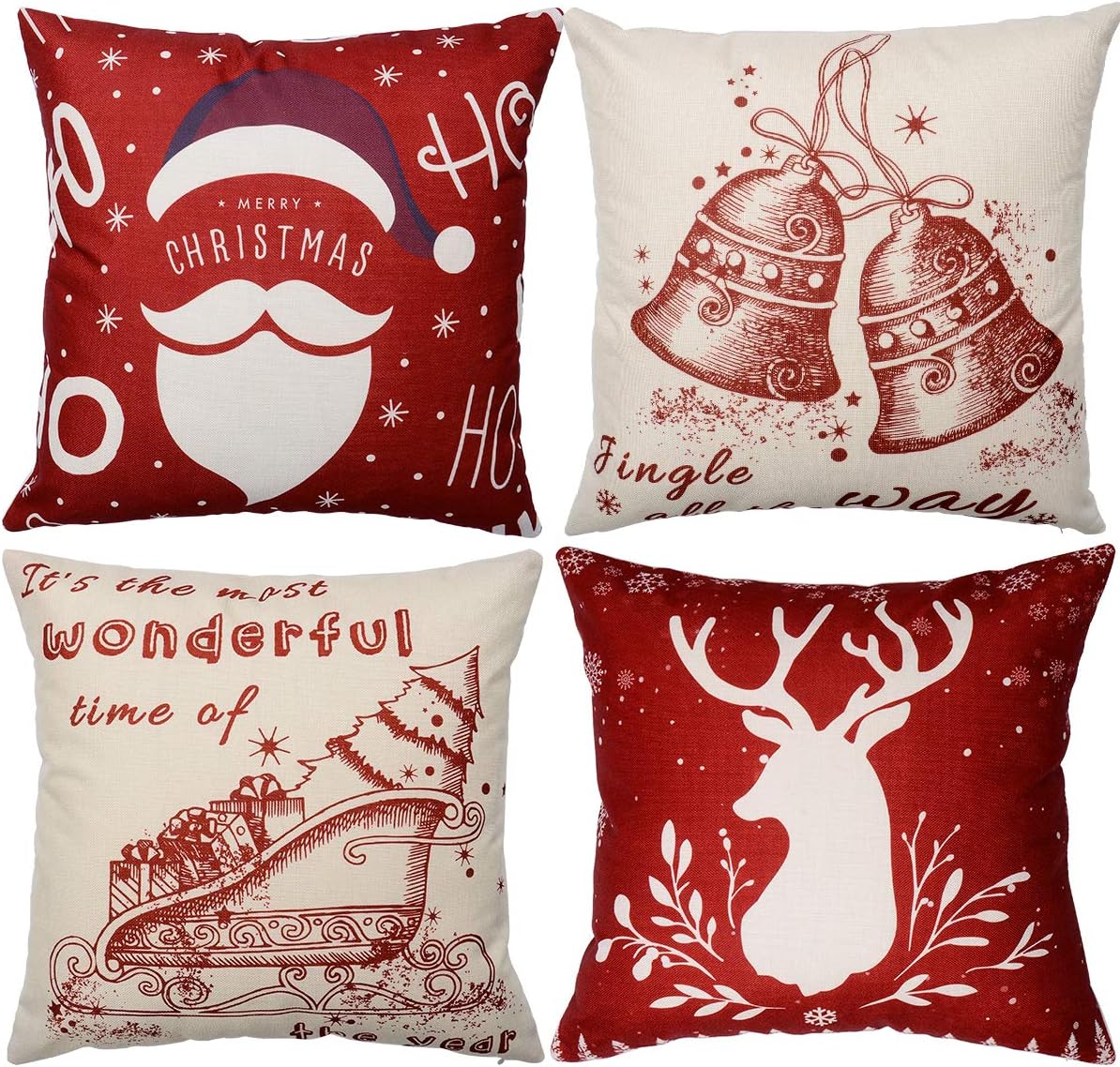 Adecco LLC Christmas Pillow Covers 