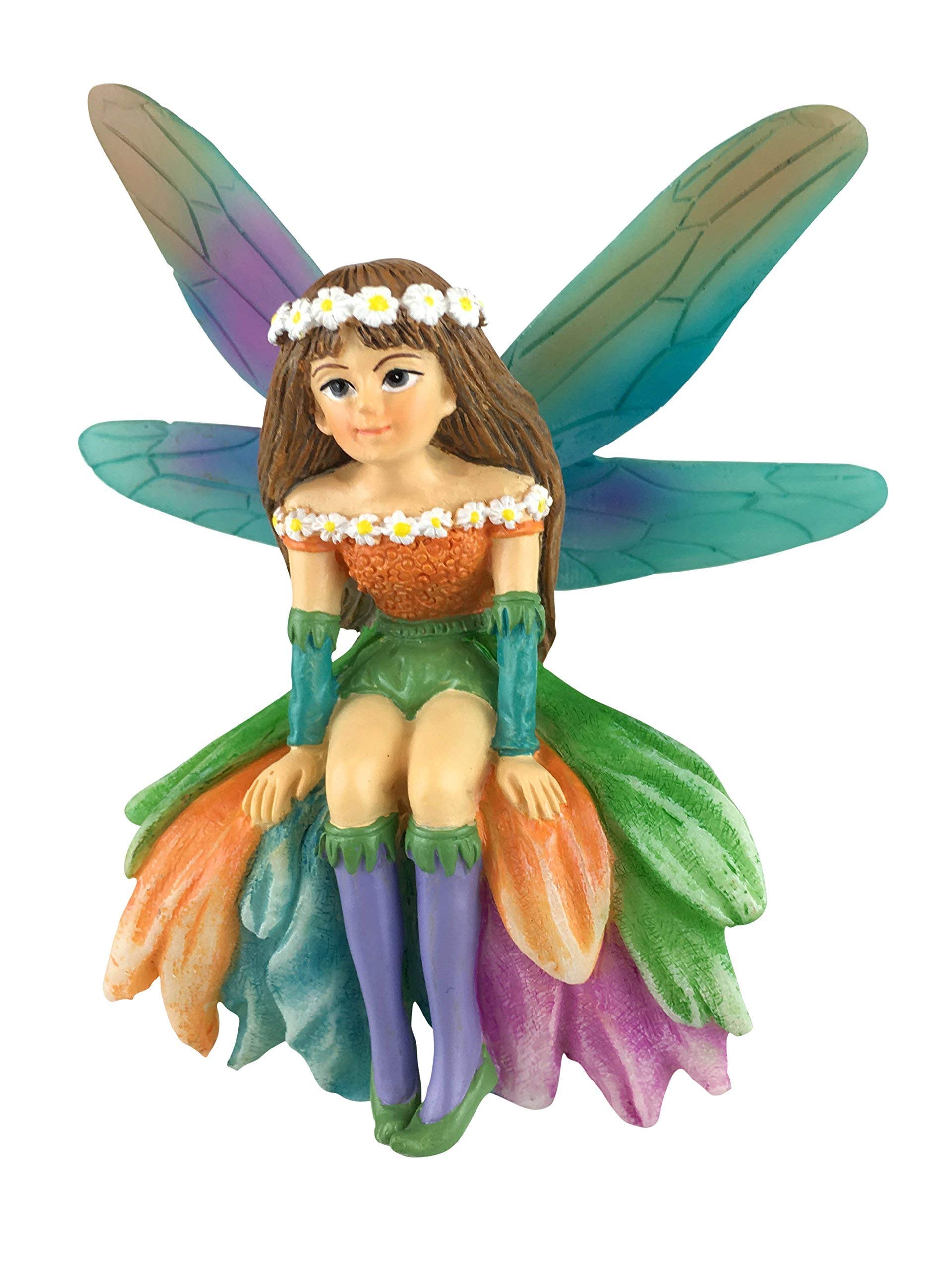 GlitZGlam Daisy the Gorgeous Miniature Fairy for your Fairy Garden/Miniature Garden