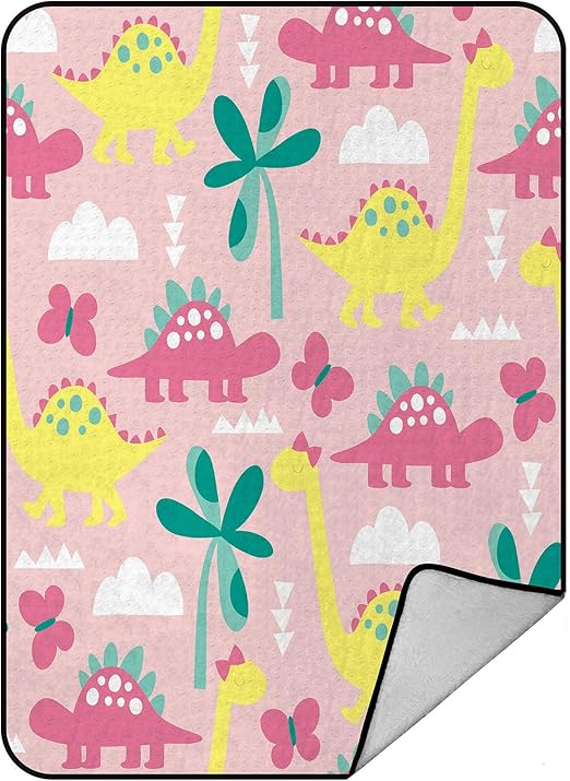 pink dinosaur blanket