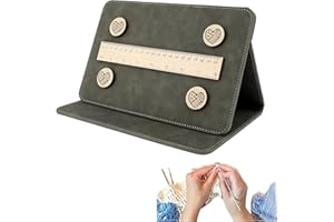 Chart Holder Knitting Tool,Foldable Magnetic Chart Holder for Knitting & Crochet - Portable Pattern Keeper with Ruler for Cro
