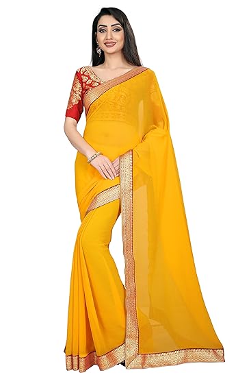 Anand Sarees chiffon with blouse piece Saree
