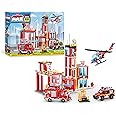 MAX Adventure Fire Rescue Playset (916 Pieces) Building Bricks Toys for Kids 5+ Create Vehicles and More UNbox Discover