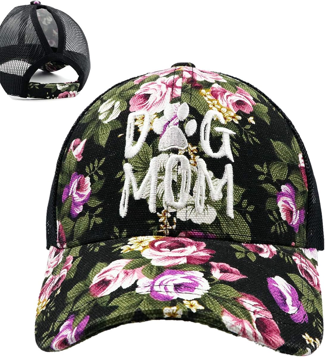 Womens Ponytail Messy High Buns Trucker Ponycaps Plain Baseball Cap Dad Hat Adjustable Snapback Girls Caps