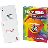 Sixties Lingo Playing Cards | Travel Flashcards | Learn Sixties Slang Vocabulary in A Fun & Easy Way | 52 Essential Translations